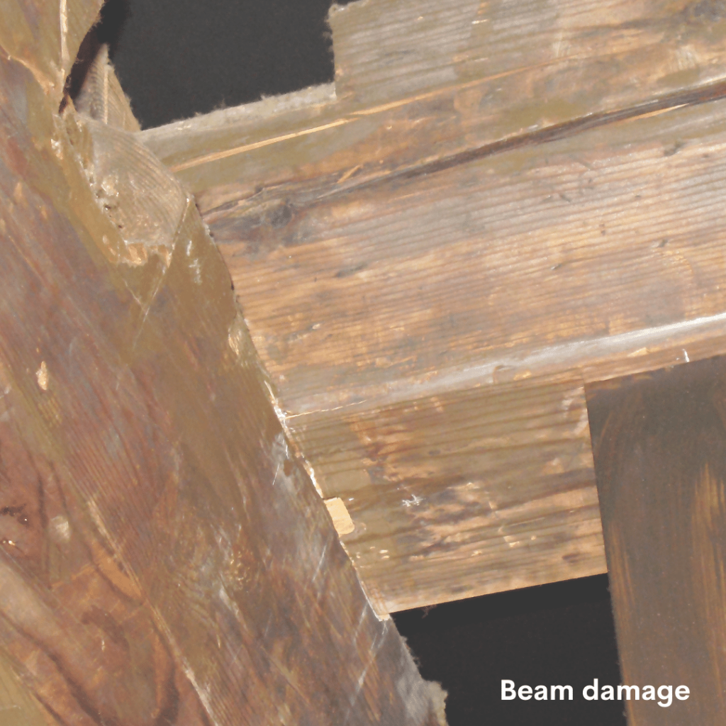 Sagging floors can be caused by human error resulting in beam damage